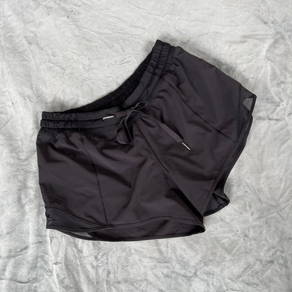 Lululemon | Lined Side Reflective Running Shorts | Size 6 | Black - Picture 1 of 9